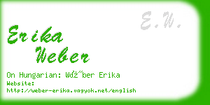 erika weber business card